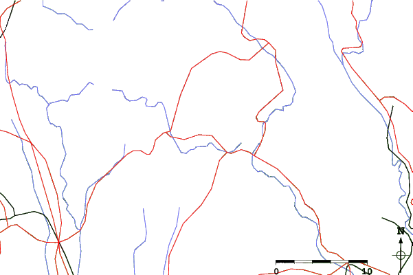 Roads and rivers close to Yu Land Sakauchi